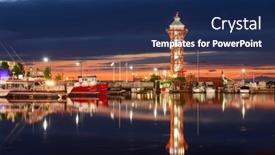  Presentation with dusk - Slide set with erie-pennsylvania-usa-and-tower background and a navy blue colored foreground