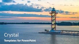  Presentation with pittsburgh pennsylvania usa city skyline - Slide deck consisting of erie-pennsylvania-usa-and-tower background and a ocean colored foreground