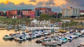  Presentation with usa - Presentation theme enhanced with erie-pennsylvania-usa-downtown background and a tawny brown colored foreground