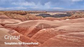  Presentation with erosion - Colorful presentation enhanced with erosion-and-rock-formations backdrop and a coral colored foreground
