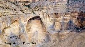  Presentation with grand canyon - Cool new PPT theme with erosion-pattern-in-wadi-ghul backdrop and a coral colored foreground