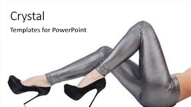  Presentation with modeling - Slide set enhanced with erotic fashion modeling - woman legs with stockings background and a  colored foreground