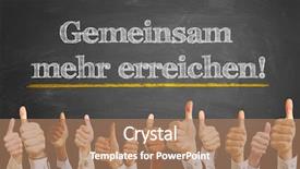  Presentation with slogan - Slide set featuring erreichen together we achieve more background and a coral colored foreground