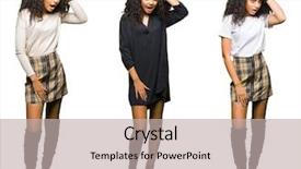  Presentation with woman praying over bible - Presentation theme consisting of errow - collage of young woman background and a mint green colored foreground