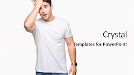  Presentation with memory - Beautiful presentation featuring errow - young handsome man wearing white backdrop and a  colored foreground