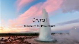  Presentation with southwestern - Slides featuring erupting of geysir geyser background and a light blue colored foreground