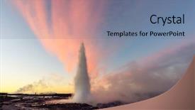  Presentation with southwestern - Amazing PPT layouts having eruption - erupting of geysir geyser backdrop and a seafoam green colored foreground