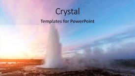  Presentation with southwestern - Amazing presentation theme having eruption - erupting of geysir geyser backdrop and a light blue colored foreground