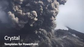  Presentation with volcano - PPT layouts featuring eruption - volcano erupting background and a dark gray colored foreground