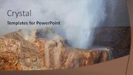  Presentation with wyoming - Cool new presentation theme with eruption-of-riverside-geyser backdrop and a light gray colored foreground