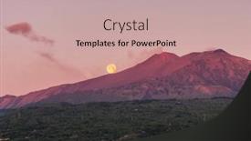  Presentation with volcano eruption - Cool new theme with eruption-volcano-etna-at-dawn backdrop and a mint green colored foreground