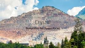  Presentation with iron - Slides consisting of erzberg-iron-mine-in-styria background and a light gray colored foreground