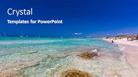  Presentation with people enjoying - Presentation theme consisting of es-trenc-majorca-spain-25 background and a dark gray colored foreground