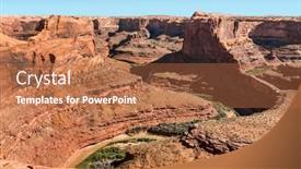  Presentation with overlook - Cool new PPT theme with escalante-river-overlook-grand-staircase backdrop and a red colored foreground