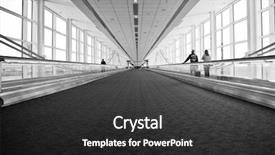  Presentation with movement - Audience pleasing slides consisting of escalator movement and skyway perspective backdrop and a dark gray colored foreground
