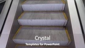  Presentation with moving - Slides featuring escalator moving staircase to carry background and a dark gray colored foreground
