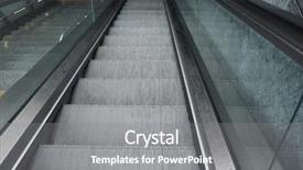  Presentation with moving - PPT theme enhanced with escalator moving staircase to carry background and a gray colored foreground
