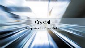  Presentation with shanghai - Colorful PPT layouts enhanced with escalator of the subway station in shanghai china backdrop and a light blue colored foreground