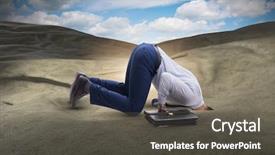  Presentation with problems and solutions - PPT layouts enhanced with escape - businessman hiding his head background and a dark gray colored foreground