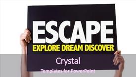  Presentation with unlock your dream - Amazing presentation design having escape explore dream discover card backdrop and a  colored foreground