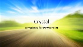  Presentation with motion - Slide deck featuring escape route - motion blur road and sun background and a blonde colored foreground