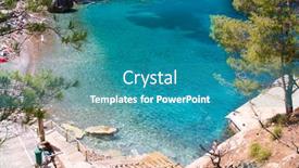 Presentation with spain - PPT theme having beach in mallorca balearic island background and a teal colored foreground