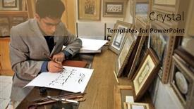  Presentation with persian art - Slide deck with esfahan-iran-december-01-2007 background and a coral colored foreground