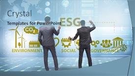  Presentation with governance - Colorful presentation theme enhanced with esg-concept-as-environmental backdrop and a light blue colored foreground