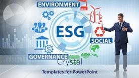  Presentation with governance - Cool new PPT theme with esg-concept-as-environmental backdrop and a light blue colored foreground