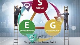  Presentation with governance - Amazing presentation design having esg-concept-as-environmental backdrop and a light blue colored foreground