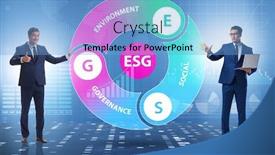  Presentation with governance - Presentation theme consisting of esg-concept-as-environmental background and a light blue colored foreground