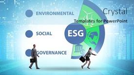  Presentation with governance - Presentation theme having esg-concept-as-environmental background and a light blue colored foreground