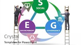  Presentation with governance - Slide deck enhanced with esg-concept-as-environmental background and a white colored foreground