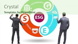  Presentation with governance - Presentation consisting of esg-concept-as-environmental background and a mint green colored foreground