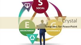  Presentation with governance - Beautiful presentation design featuring esg-concept-as-environmental backdrop and a blonde colored foreground