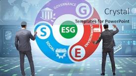  Presentation with governance - PPT theme consisting of esg-concept-as-environmental background and a light blue colored foreground