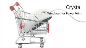  Presentation with online grocery shopping - Slides enhanced with eshopping - online internet shopping clipping path background and a white colored foreground