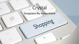  Presentation with shopping - Presentation having eshopping - shopping background and a white colored foreground