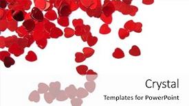  Presentation with valentines - Slide set consisting of esop - valentines composition of the red background and a pink colored foreground