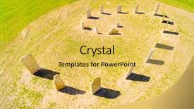  Presentation with esoteric - PPT theme having aerial view of ancient esoteric background and a yellow colored foreground