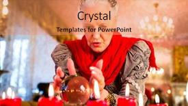  Presentation with esoteric - Colorful slide set enhanced with female fortuneteller or esoteric oracle backdrop and a coral colored foreground