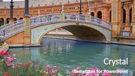  Presentation with espana - Amazing presentation theme having espagna - seville sevilla plaza de espana backdrop and a ocean colored foreground