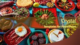  Presentation with tapas - Cool new presentation theme with espagna - tapas from spain mix backdrop and a tawny brown colored foreground