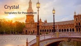  Presentation with espana - PPT layouts enhanced with espana at sunset in andalusia background and a lemonade colored foreground