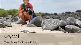  Presentation with christmas holidays - Cool new PPT theme with espanola island ecuador south america backdrop and a soft green colored foreground