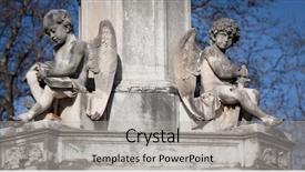  Presentation with melbourne - Audience pleasing presentation theme consisting of espiritu santo - beautiful sculpture at a melbourne backdrop and a light gray colored foreground