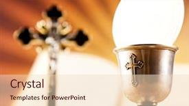  Presentation with holy - Audience pleasing PPT theme consisting of espiritu santo - holy communion backdrop and a lemonade colored foreground