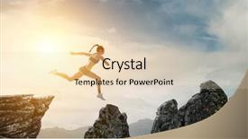  Presentation with running race - Slide set featuring esport - sportswoman running race mixed media background and a lemonade colored foreground