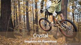  Presentation with athlete - Presentation theme enhanced with esports - photo of athlete man riding background and a tawny brown colored foreground