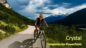  Presentation with electric train goes by rail - Amazing presentation having esports - woman cycling on electric bike backdrop and a tawny brown colored foreground